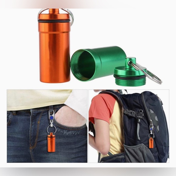 Green Waterproof Aluminum Keychain *free add-on - Picture 2 of 4